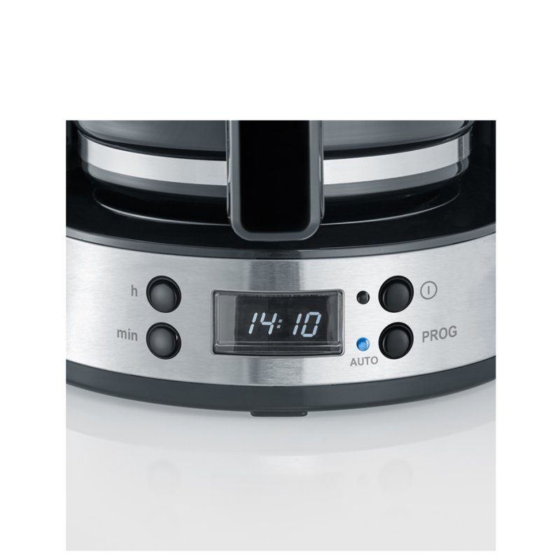SEVERIN koffiezetapparaat KA 4826, timer, roestvrij staal/zwart, 10 tassen